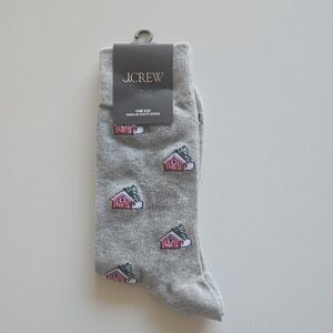 J. Crew Gray Winter Cabin Pattern Men's Socks